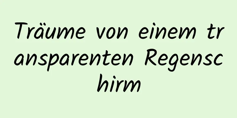 Träume von einem transparenten Regenschirm
