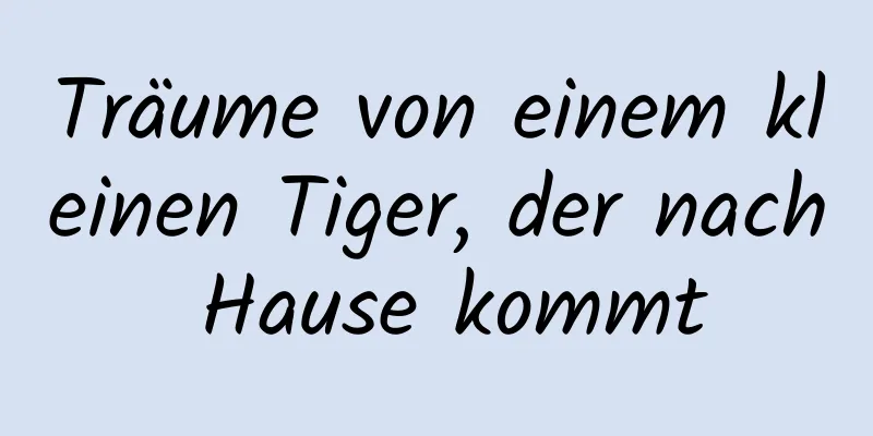 Träume von einem kleinen Tiger, der nach Hause kommt