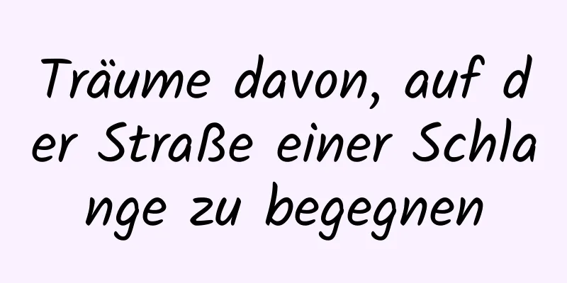 Träume davon, auf der Straße einer Schlange zu begegnen