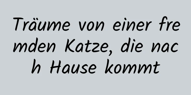 Träume von einer fremden Katze, die nach Hause kommt