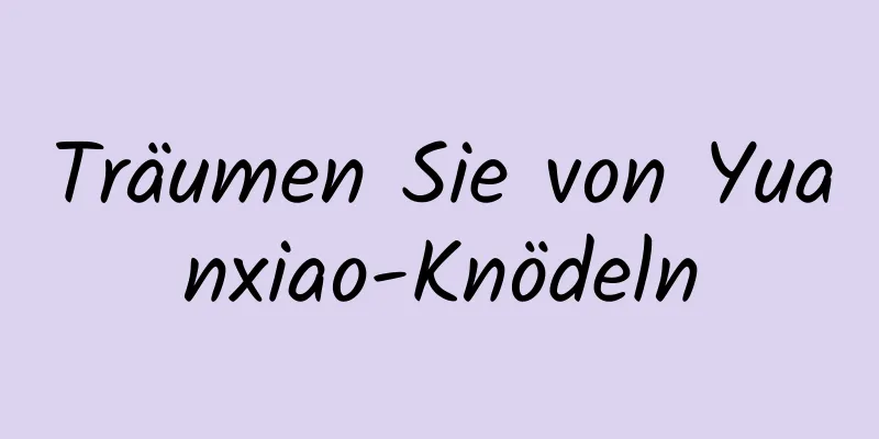 Träumen Sie von Yuanxiao-Knödeln