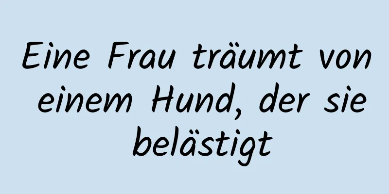 Eine Frau träumt von einem Hund, der sie belästigt
