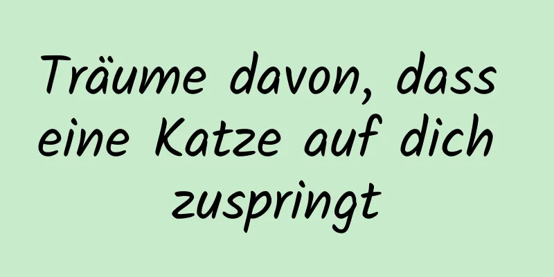 Träume davon, dass eine Katze auf dich zuspringt