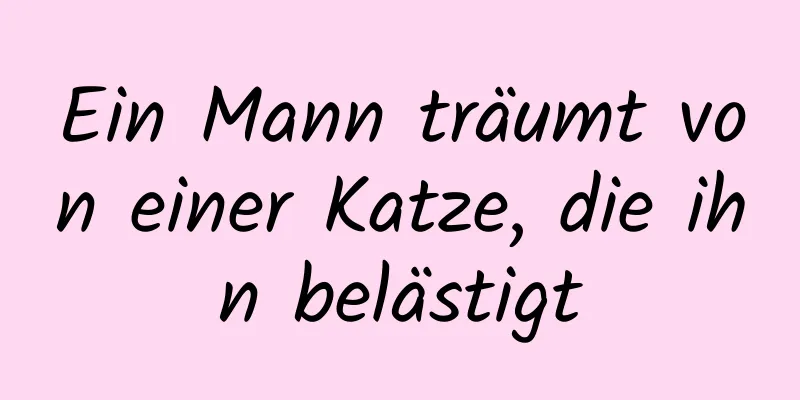 Ein Mann träumt von einer Katze, die ihn belästigt