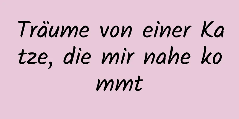 Träume von einer Katze, die mir nahe kommt