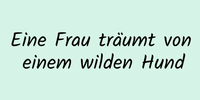 Eine Frau träumt von einem wilden Hund