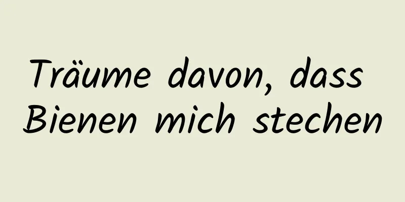Träume davon, dass Bienen mich stechen