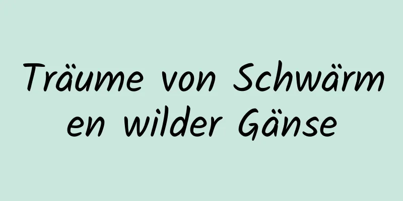 Träume von Schwärmen wilder Gänse