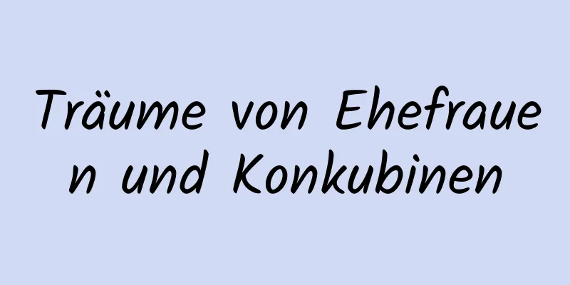 Träume von Ehefrauen und Konkubinen