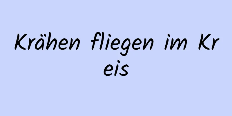 Krähen fliegen im Kreis