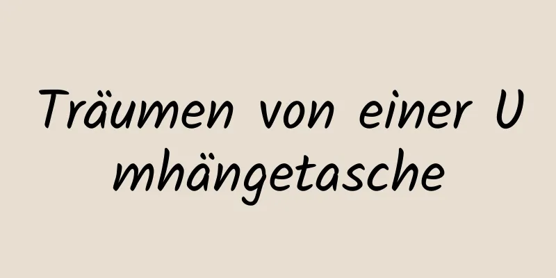 Träumen von einer Umhängetasche