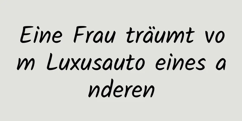 Eine Frau träumt vom Luxusauto eines anderen