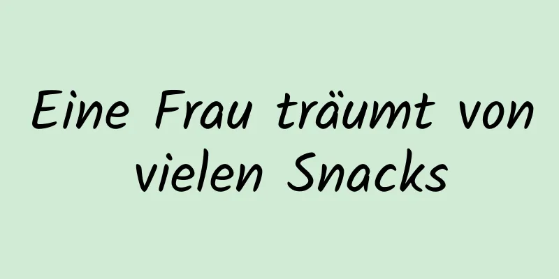 Eine Frau träumt von vielen Snacks