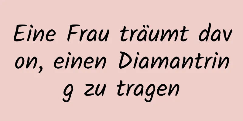 Eine Frau träumt davon, einen Diamantring zu tragen
