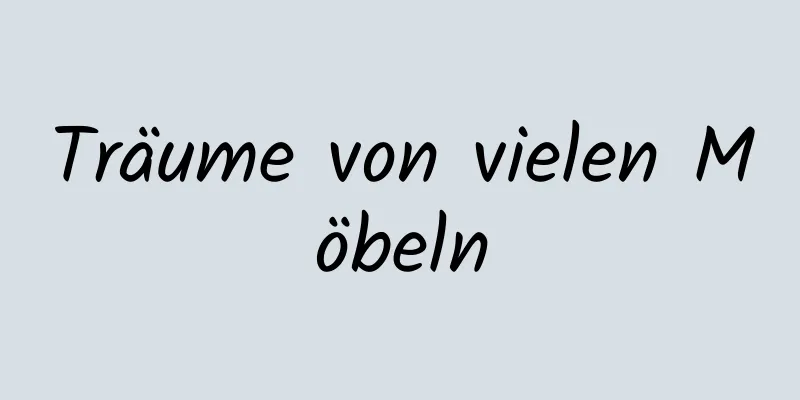 Träume von vielen Möbeln