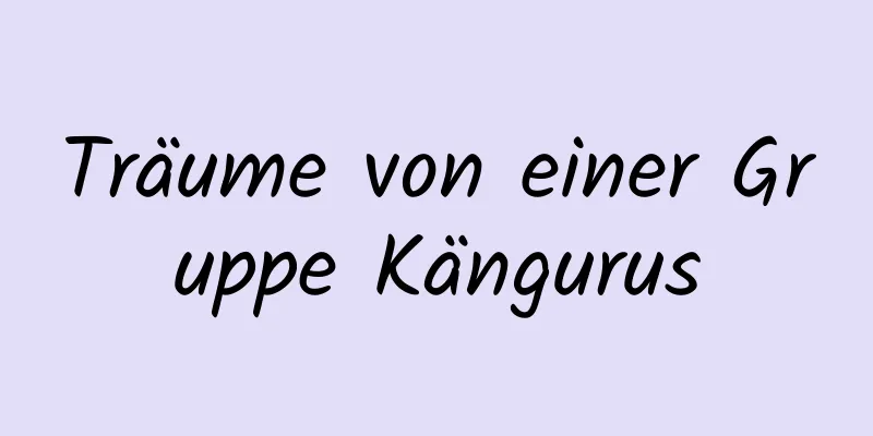 Träume von einer Gruppe Kängurus