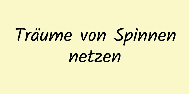 Träume von Spinnennetzen