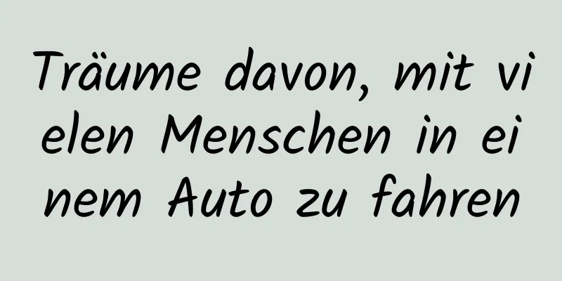 Träume davon, mit vielen Menschen in einem Auto zu fahren