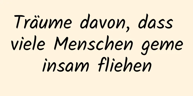 Träume davon, dass viele Menschen gemeinsam fliehen