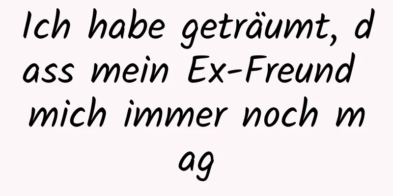 Ich habe geträumt, dass mein Ex-Freund mich immer noch mag