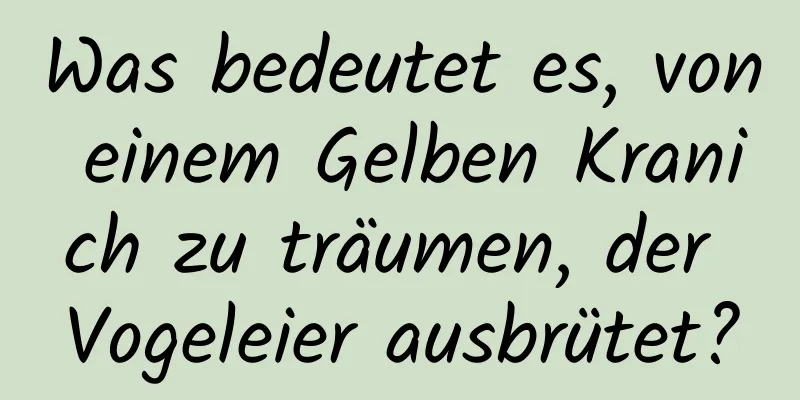 Was bedeutet es, von einem Gelben Kranich zu träumen, der Vogeleier ausbrütet?