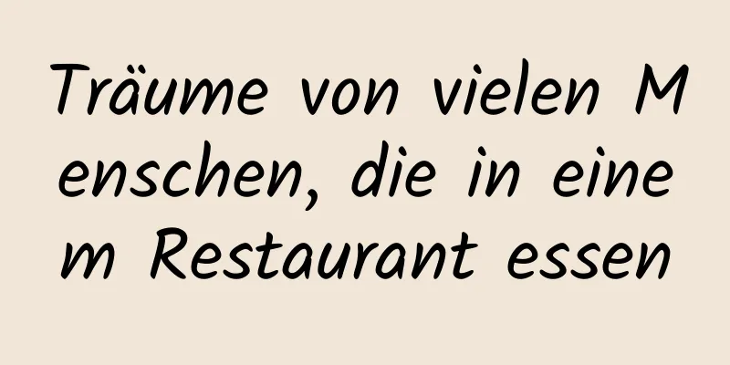 Träume von vielen Menschen, die in einem Restaurant essen