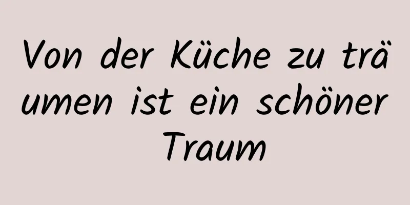 Von der Küche zu träumen ist ein schöner Traum