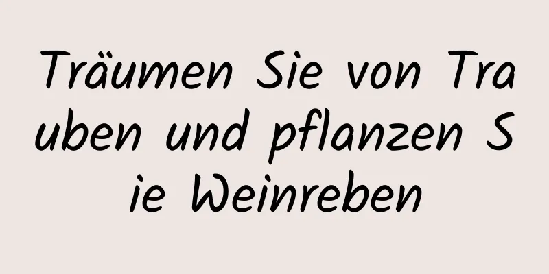 Träumen Sie von Trauben und pflanzen Sie Weinreben