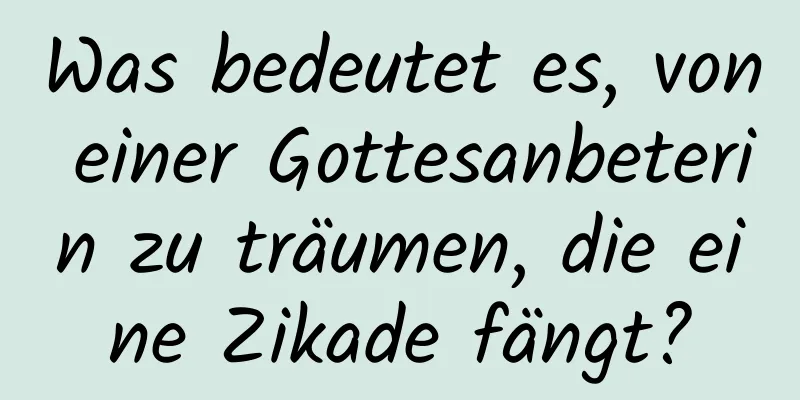 Was bedeutet es, von einer Gottesanbeterin zu träumen, die eine Zikade fängt?