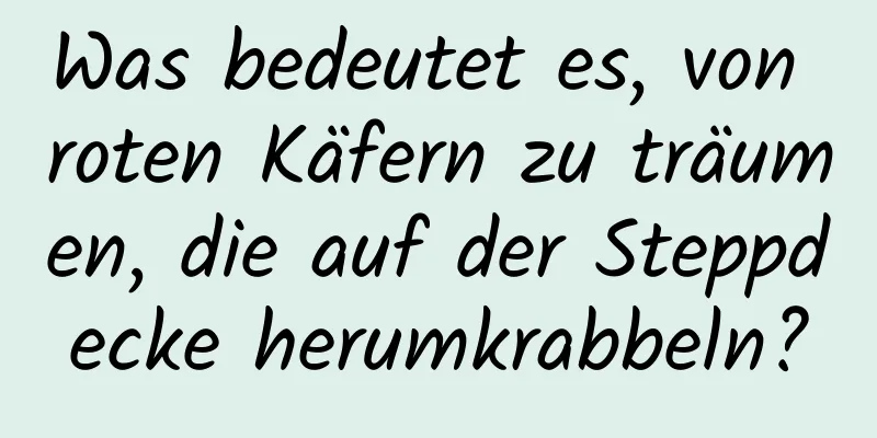 Was bedeutet es, von roten Käfern zu träumen, die auf der Steppdecke herumkrabbeln?
