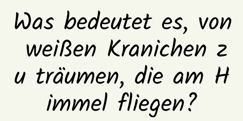 Was bedeutet es, von weißen Kranichen zu träumen, die am Himmel fliegen?