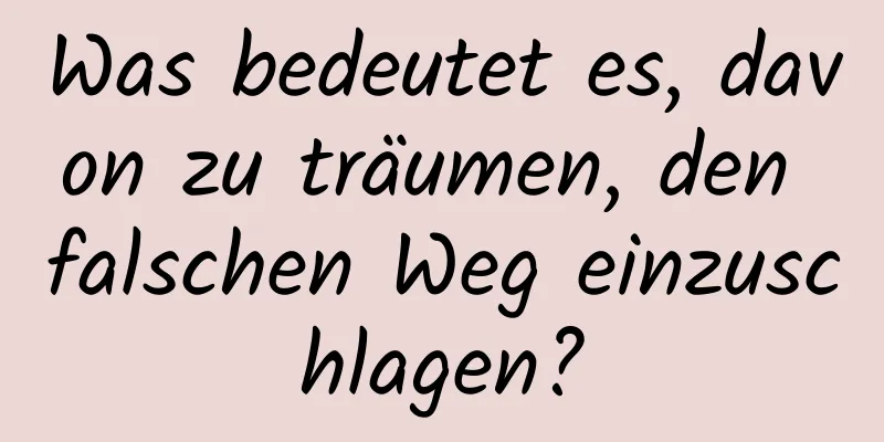 Was bedeutet es, davon zu träumen, den falschen Weg einzuschlagen?