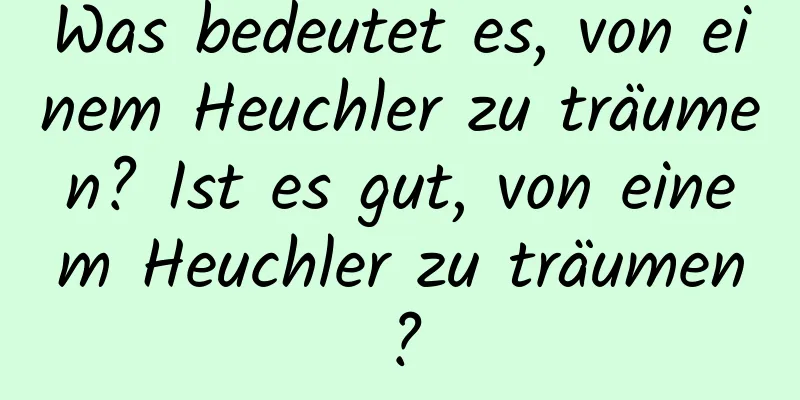 Was bedeutet es, von einem Heuchler zu träumen? Ist es gut, von einem Heuchler zu träumen?